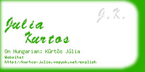 julia kurtos business card